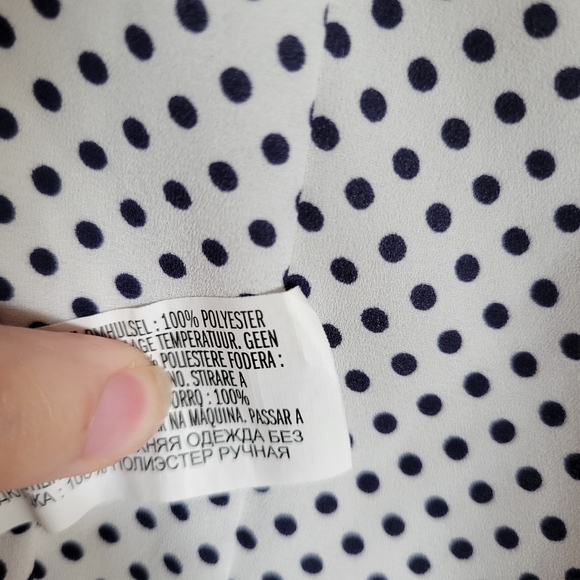 Forever 21 Women's Black and White Polka Dot Flowy Spaghetti Strap Tank Size M - Picture 4 of 4